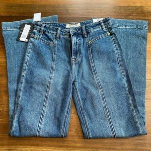 NWT Rock & Roll Denim High Rise Trouser with Front Seams.